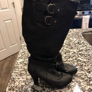 Mid calf to knee high boots